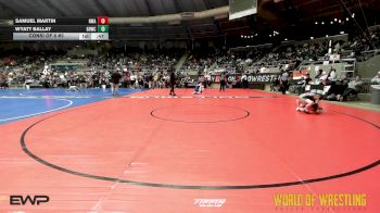 77 lbs Consi Of 8 #2 - Samuel Martin, Nolf Wrestling Academy vs Wyatt Ballay, Grindhouse Wrestling