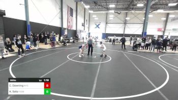 65 lbs Quarterfinal - Crew Downing, Wyoming Underground vs Kingston Sato, Team Aggression