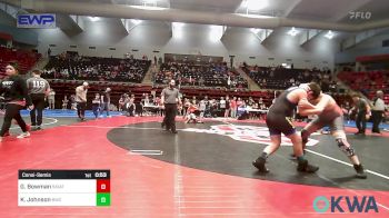 140 lbs Consolation - Gabriel Bowman, Skiatook Youth Wrestling vs Karson Johnson, Berryhill Wrestling Club