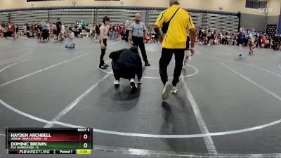 88 lbs Round 2 (8 Team) - Dominic Brown, FCA Hurricanes vs Hayden Archbell, Junior Terps Xtreme