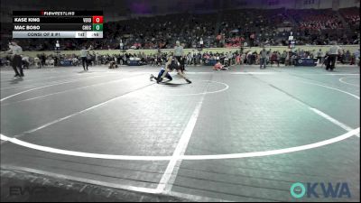 96 lbs Consi Of 8 #1 - Kase King, Verdigris Youth Wrestling vs Mac Boso, Choctaw Ironman Youth Wrestling