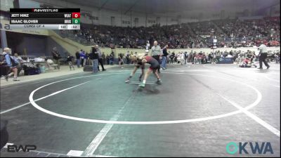 70 lbs Consi Of 4 - Jett Hinz, Weatherford Youth Wrestling vs Isaac Glover, Brushy Wrestling Club