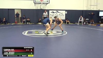 141 lbs Quarterfinal - Luke Jensen, Corban University vs Carson Coy, Embry-Riddle (Ariz.)