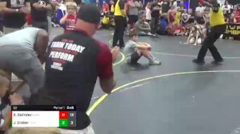 52 lbs Semis & 1st Wrestleback (8 Team) - Jacob Graber, The Funky Singlets Yellow vs Kaiden Galindez, Backyard Brawlers