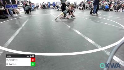 76 lbs Rr Rnd 1 - Paisley Jones, Tecumseh Youth Wrestling vs Dylan Dyer, Cyclone Wrestling Club