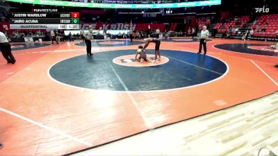 3A 150 lbs Quarterfinal - Justin Wardlow, Lockport (Twp.) vs Jairo Acuna, Chicago (Mt. Carmel)