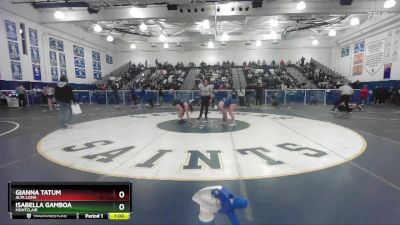 135 lbs Cons. Round 2 - Isabella Gamboa, Montclair vs Gianna Tatum, Alta Loma