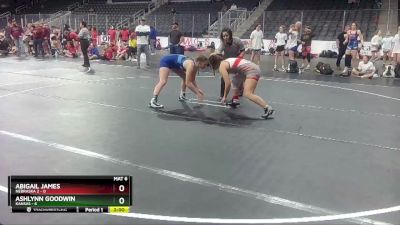 W 144 lbs Round 2 (4 Team) - AshLynn Goodwin, Kansas vs Abigail James, Nebraska 2