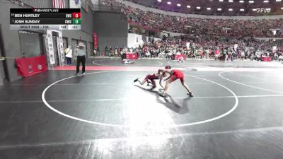 100 lbs Champ. Round 2 - Josh Sunday, CrassTrained: Weigh In Club vs Ben Huntley, Brillion Wrestling Club