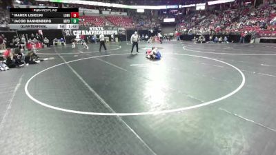 D3-150 lbs Quarterfinal - Marek Lisiecki, Lomira vs Jacob Dannenberg, Mineral Point