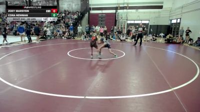 80 lbs Champ. Round 2 - Zoey Marstein, Kingdom Wrestling vs Cora Newman