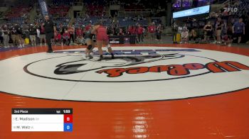 170 lbs 3rd Place - Elizabeth Madison, OH vs Miley Walz, IA