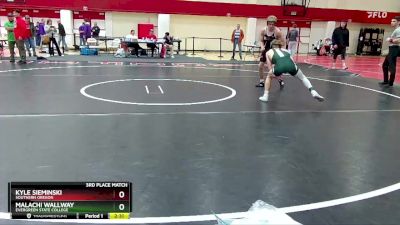 125 lbs 3rd Place Match - Kyle Sieminski, Southern Oregon vs Malachi Wallway, Evergreen State College