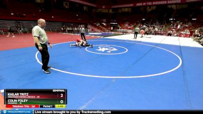 190 lbs D1 - Semi-finals (fri 7:30pm.) - Kailar Tritz, Wisconsin Rapids Lincoln vs Colin Foley, Muskego