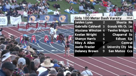High School Girls' 100m Varsity, Semi-Finals 4