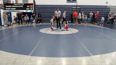 40 lbs Quarterfinal - Ryett Ferry, Snake River Wrestling Club vs Boden Zwiefelhofer, Bulldog Wrestling Club