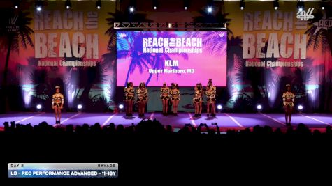 L3 - Rec Performance Advanced - 11-18Y [2026 Day 2 Savage] 2026 ACDA Reach the Beach Rec Nationals