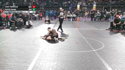 85 lbs Consi Of 16 #2 - Cody Heberlig, Wrecking Crew Wrestling Academy vs Royce Rohel, Iron Horse