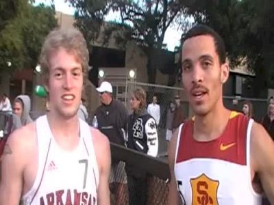 Duncan Phillips and Blake Shaw after 1500 2010 Stanford Invite