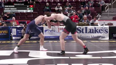 215 lbs 7th Place - John Boggs, St Joseph's Prep vs Brody Rebuck, Shikellamy