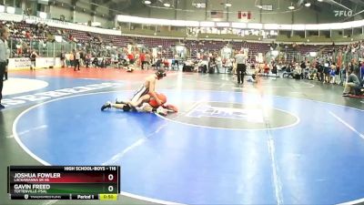 116 lbs Cons. Round 3 - Joshua Fowler, Lackawanna Sr HS vs Gavin Freed, Tottenville-PSAL