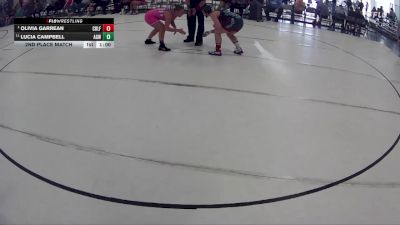 155 lbs 2nd Place Match - Lucia Campbell, Auburn Girls Wrestling vs Olivia Garrean, Plattsmouth Wrestling Club