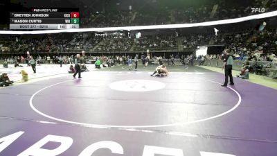 7th Place Match - Breyten Johnson, Kingsbury County vs Mason Curtis, Winner