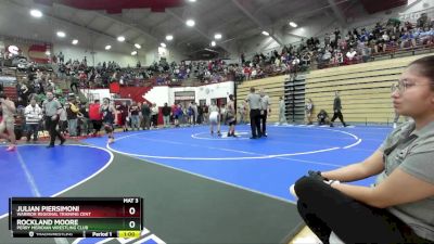 165 lbs Cons. Semi - Rockland Moore, Perry Meridian Wrestling Club vs Julian Piersimoni, Warrior Regional Training Cent
