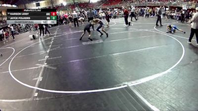 85 lbs Quarterfinal - Jayce Folkers, IronHawk Wrestling Academy vs Karson Leisy, Alliance Wrestling Club