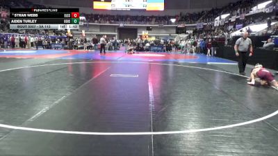 5A 113 lbs Quarterfinal - Stran Webb, Elmore County School vs Aiden Turley, Beauregard HS