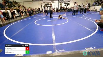 55 lbs Consolation - Brantlee Coffey, Wagoner Takedown Club vs Hudson Hood, Collinsville Cardinal Youth Wrestling