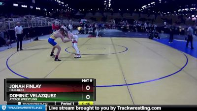 90 lbs Cons. Round 2 - Dominic Velazquez, Attack Wrestling vs Jonah Finlay, Hillcrest