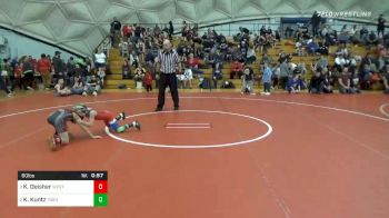 60 lbs Quarterfinal - Kaison Deisher, West Allegheny vs Kane Kuntz, Toronto