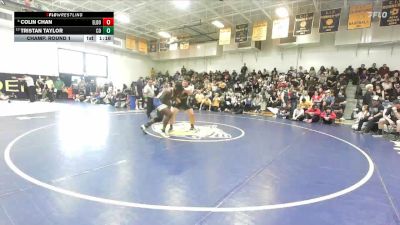 285 lbs Champ. Round 1 - Tristan Taylor, Charter Oak vs Colin Chan, El Dorado