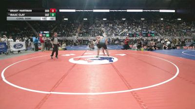 4A-285 lbs Cons. Semi - Brady Hartman, Sheridan vs Isaac Clay, Cheyenne East