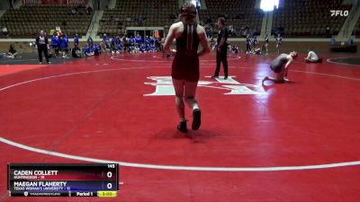 145 lbs Round 1 (3 Team) - Caden Collett, Huntingdon vs Maegan Flaherty, Texas Woman`s University