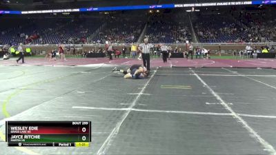 D4-120 lbs Semifinal - Wesley Edie, Grass Lake HS vs Jayce Ritchie, Martin HS