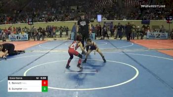 55 lbs Consolation - Elijah Bennett, Collinsville Cardinal Wrestling vs Bronc Sumpter, Vian Wrestling Club