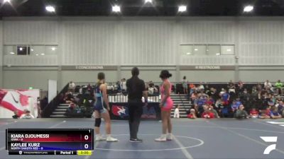 138 lbs Round 1 (16 Team) - Kiara Djoumessi, Iowa vs Kaylee Kurz, North Dakota Red