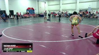 132 lbs Round 6 (10 Team) - Nathan Moser, Viking Wrestling Club vs Tyler Gray, Wellington