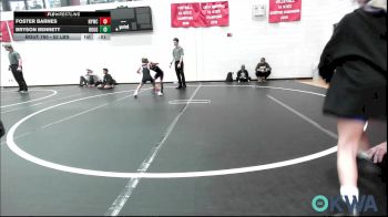 52 lbs Quarterfinal - Foster Barnes, Newcastle Youth Wrestling vs Bryson Bennett, Rough Riders