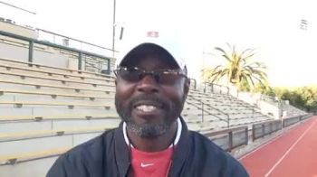Stanford Coach Edrick Floreal after the 2010 Stanford Invite