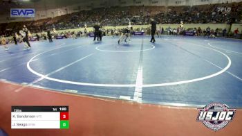 73 lbs Round Of 16 - Khylen Sanderson, Wichita Training Center vs Jack Seago, Open Mats