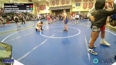 130 lbs Semifinal - Dominik Dinger, Newkirk Takedown Club vs Matthew McGhee, Roland Youth League Wrestling