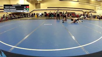 141 lbs Champ. Round 1 - Ricky Holmes, John Carroll University vs Nathan Honhart, Southwestern Michigan College