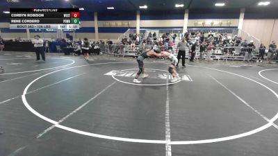 126 lbs Round Of 32 - Corbyn Robison, Westlake HS vs Rene Cordero, Poway Elite