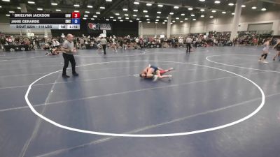 110 lbs Champ. Rd Of 16 - Brielynn Jackson, Greater Heights Wrestling vs Janie Gerarde, Spartan Mat Club