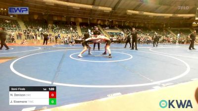 110 lbs Semifinal - Nash Denison, Cowboy Wrestling Club vs Jett Sisemore, Team Tulsa Wrestling Club