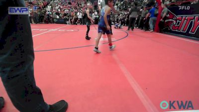 52 lbs Round Of 32 - Matias Chay, Harrah Little League Wrestling vs Ryker Macy, Wichita Training Center