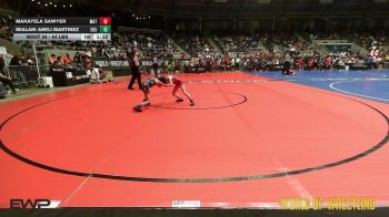 54 lbs Round Of 16 - Makayela Sawyer, Mat Demon Wrestling Club vs Mialani Aneli Martinez, 505 WC